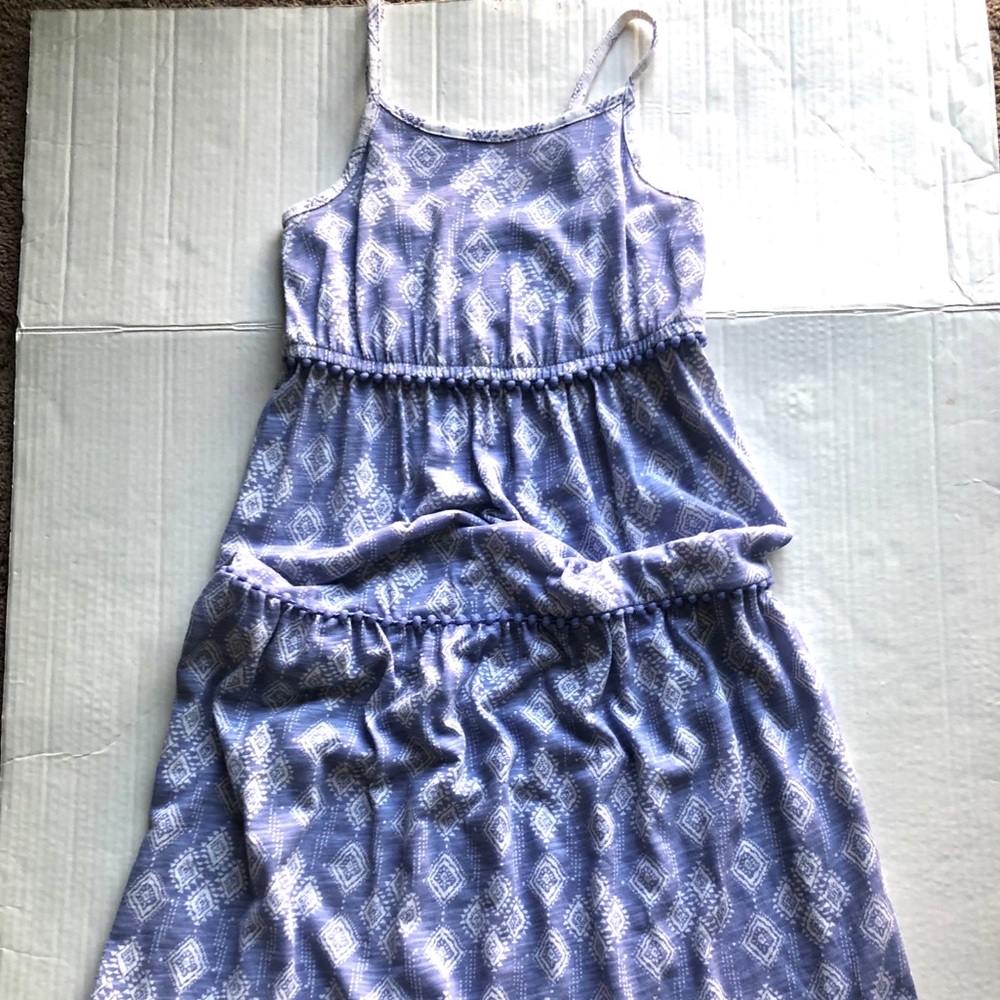 Cat & Jack Lavender Patterned Spaghetti Strap Dress